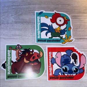 Disney Passholder Character Magnets - Stitch, Hei-Hei, & Puma
